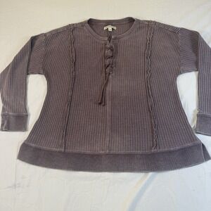 Frye & Company women's Top Large, Color Washed Blouse Goblin Core, Shabby Chic